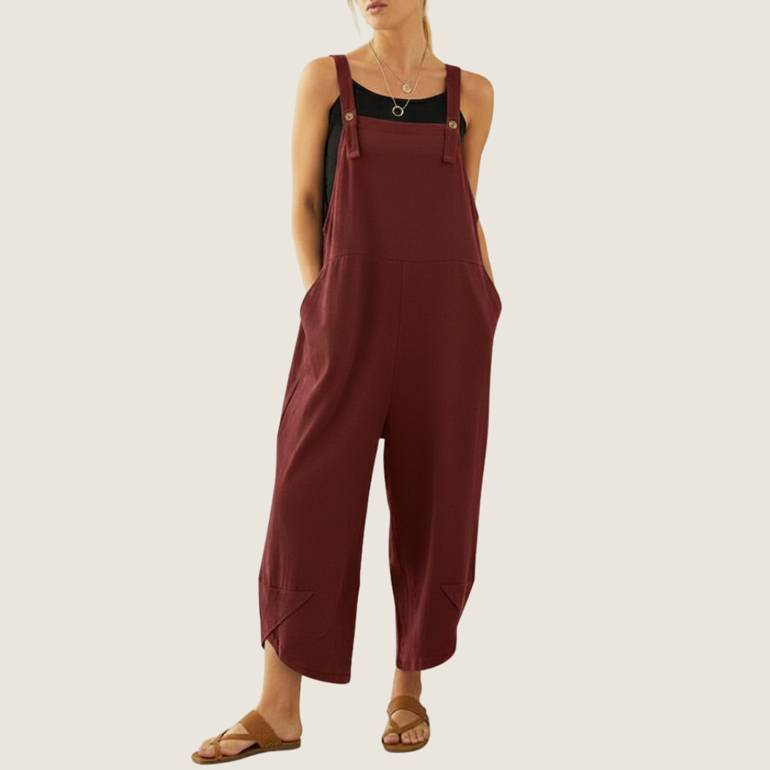 Women's Casual Wide-Leg Overalls