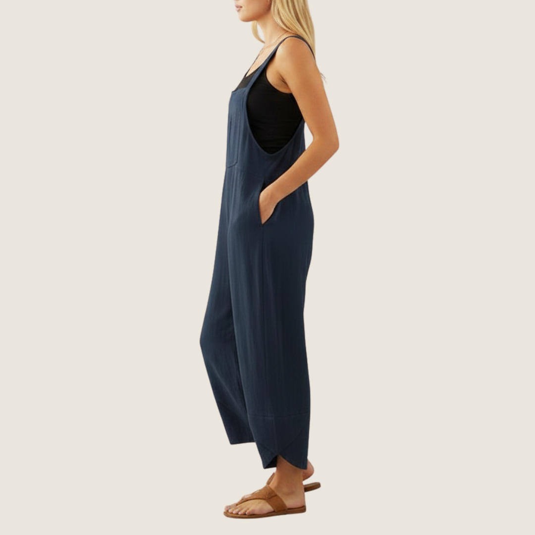 Women's Casual Wide-Leg Overalls