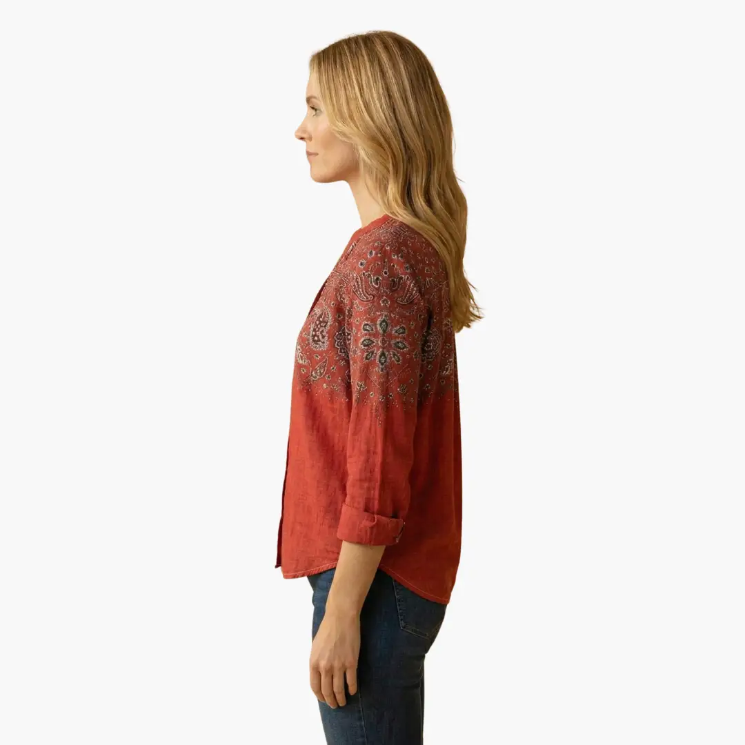 Women's Classic Long-Sleeve Button-Down Shirt
