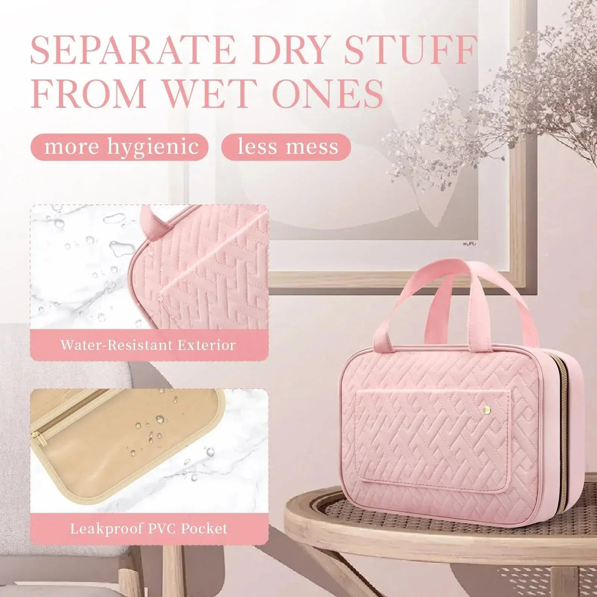 Women's Compact Travel Toiletry Bag