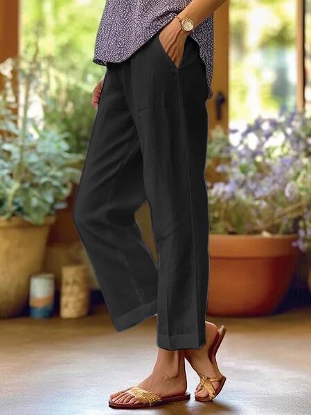 Women's Cropped Wide Leg Pants