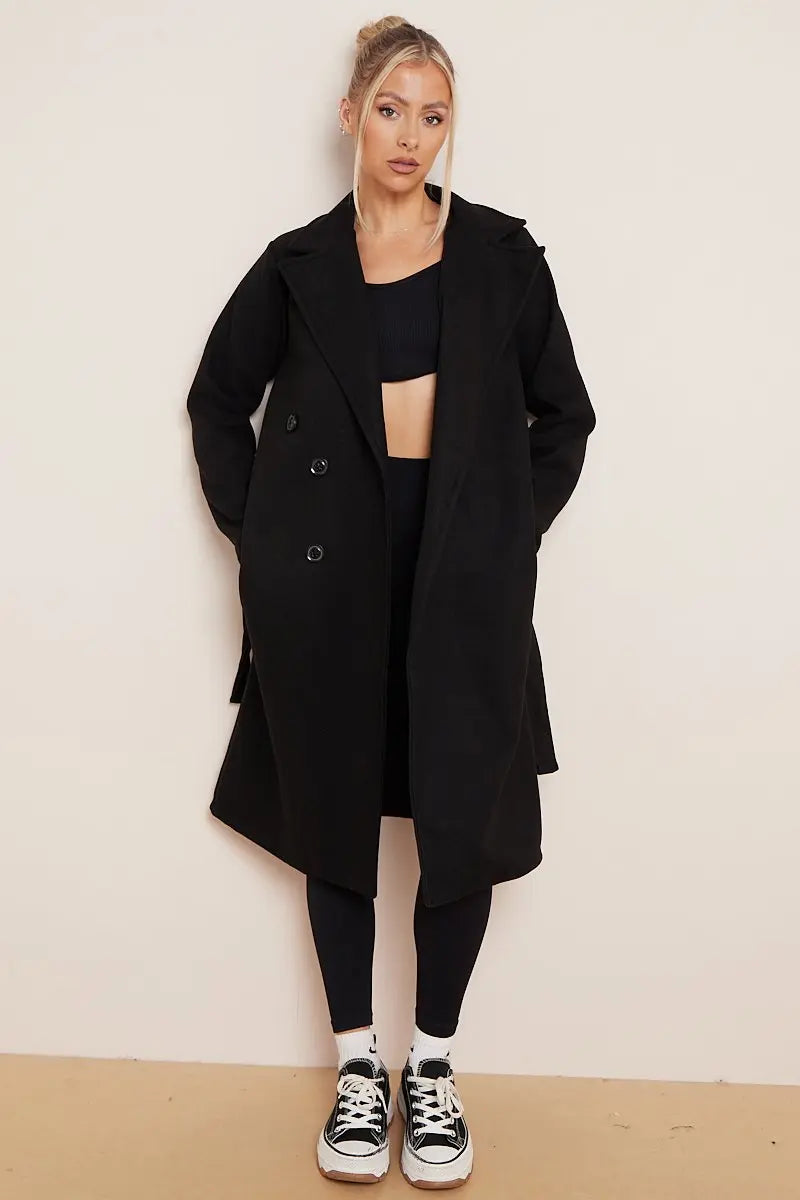 Women's Double-Breasted Long Coat