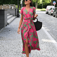 Women's Dress with Slit and Tie Detail