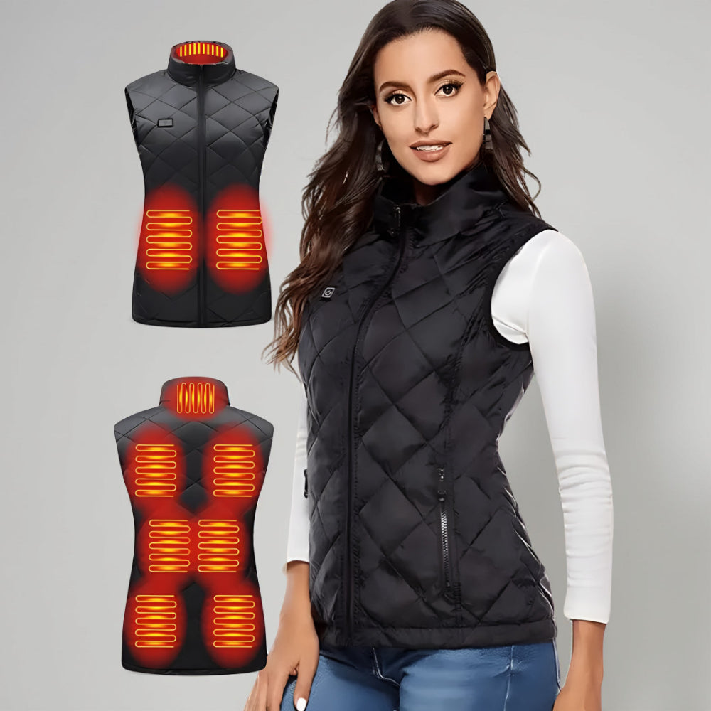 Women's Electrically Heated Vest for Winter and Outdoors