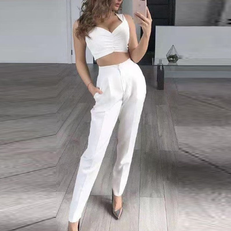 Women's Elegant 3-Piece Blazer Set with Pants & Top