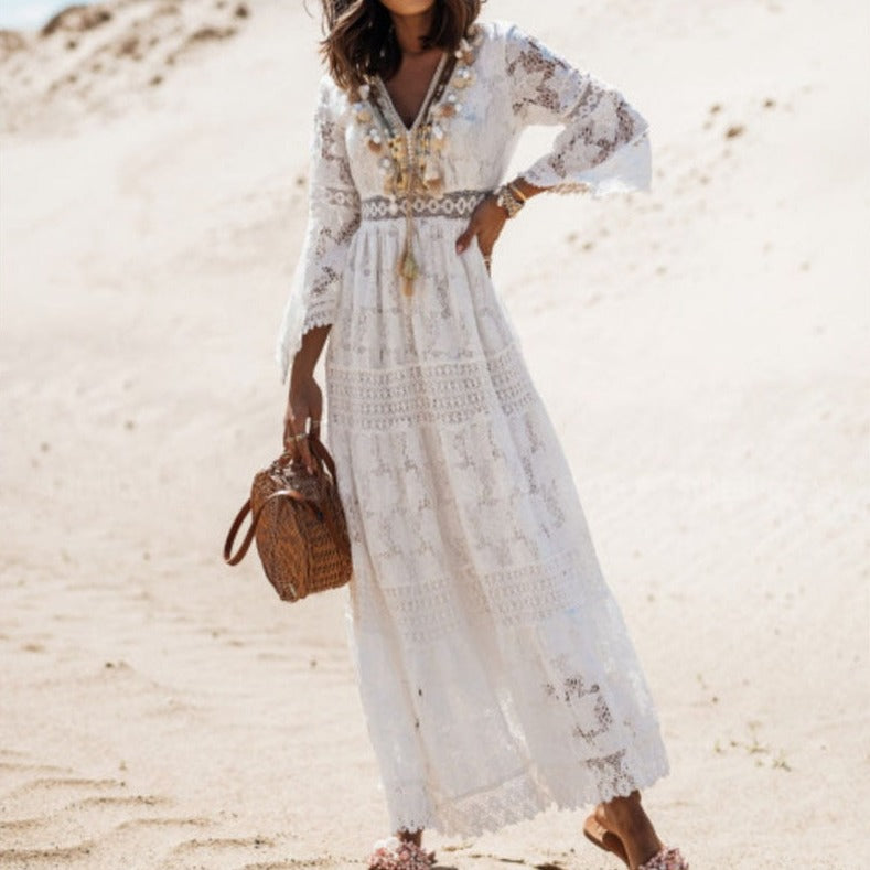 Women's Elegant Bohemian Summer Maxi Dress