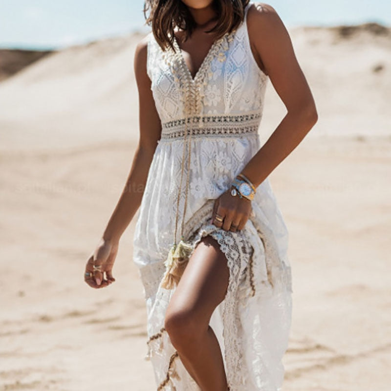 Women's Elegant Bohemian Summer Maxi Dress