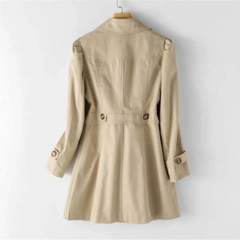 Women's Elegant Buttoned Trench Coat