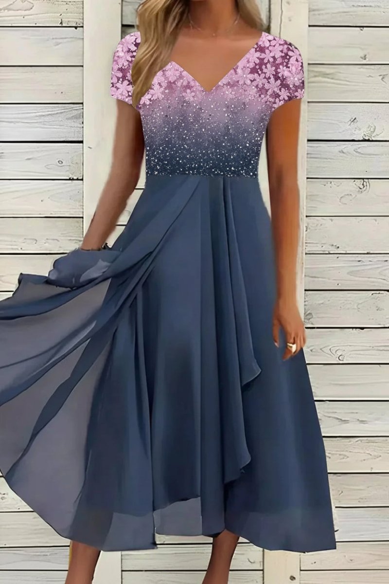 Women's Elegant Floral Maxi Dress for Party & Evening