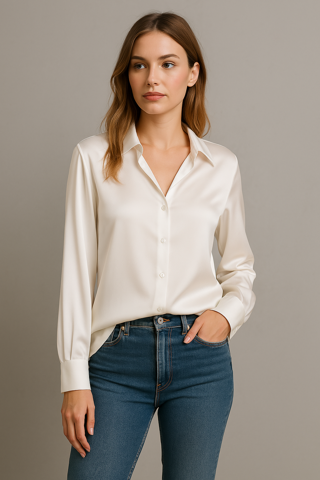Women's Elegant, Luxurious and Versatile Shirt - Perfect for Autumn