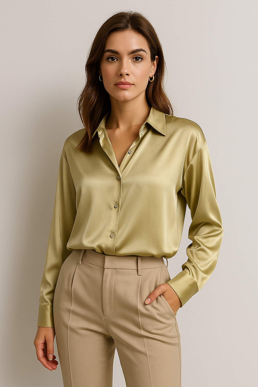 Women's Elegant, Luxurious and Versatile Shirt - Perfect for Autumn