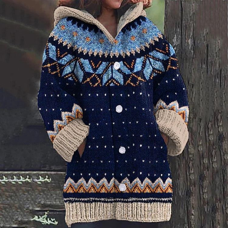 Women's Fair Isle Hooded Cardigan: Timeless Style & Coziness