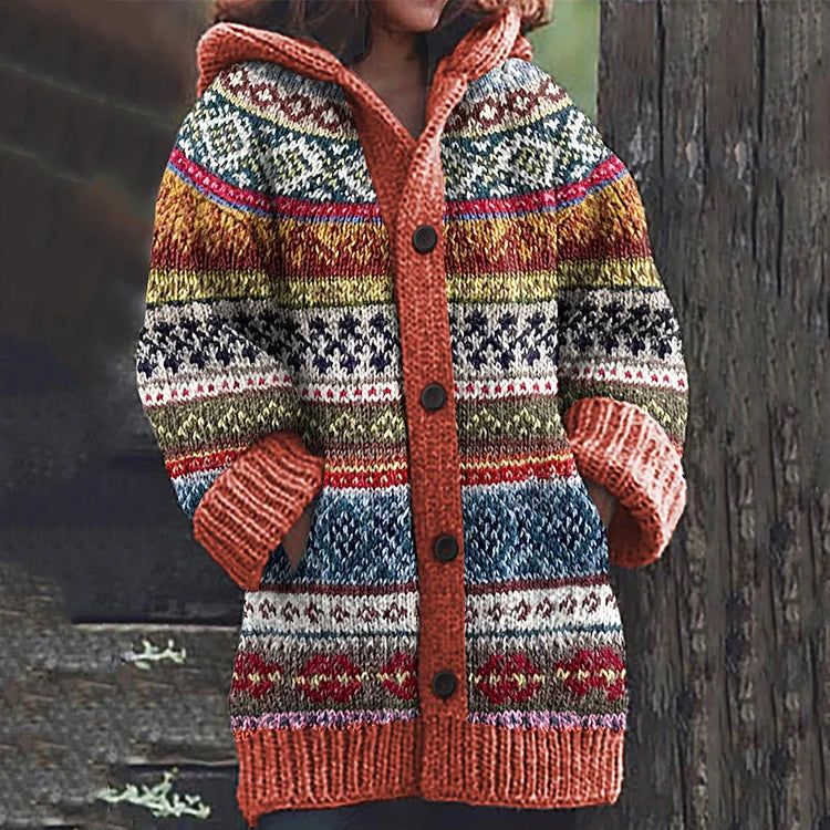 Women's Fair Isle Hooded Cardigan: Timeless Style & Coziness