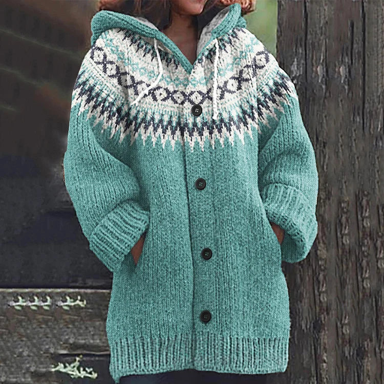 Women's Fair Isle Hooded Cardigan: Timeless Style & Coziness