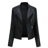 Women's Flattering-Cut Long-Sleeve Biker Jacket