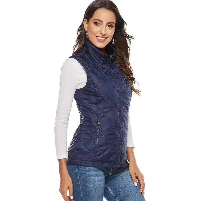 Women's Heated Vest with 9 Heating Zones