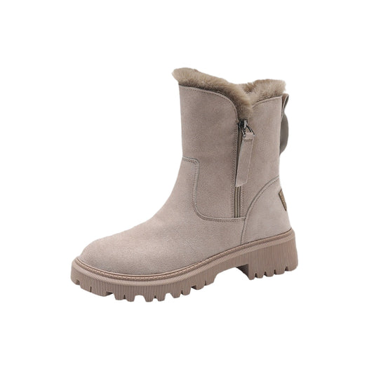 Women's High-Ankle Winter Boots with Sturdy Sole