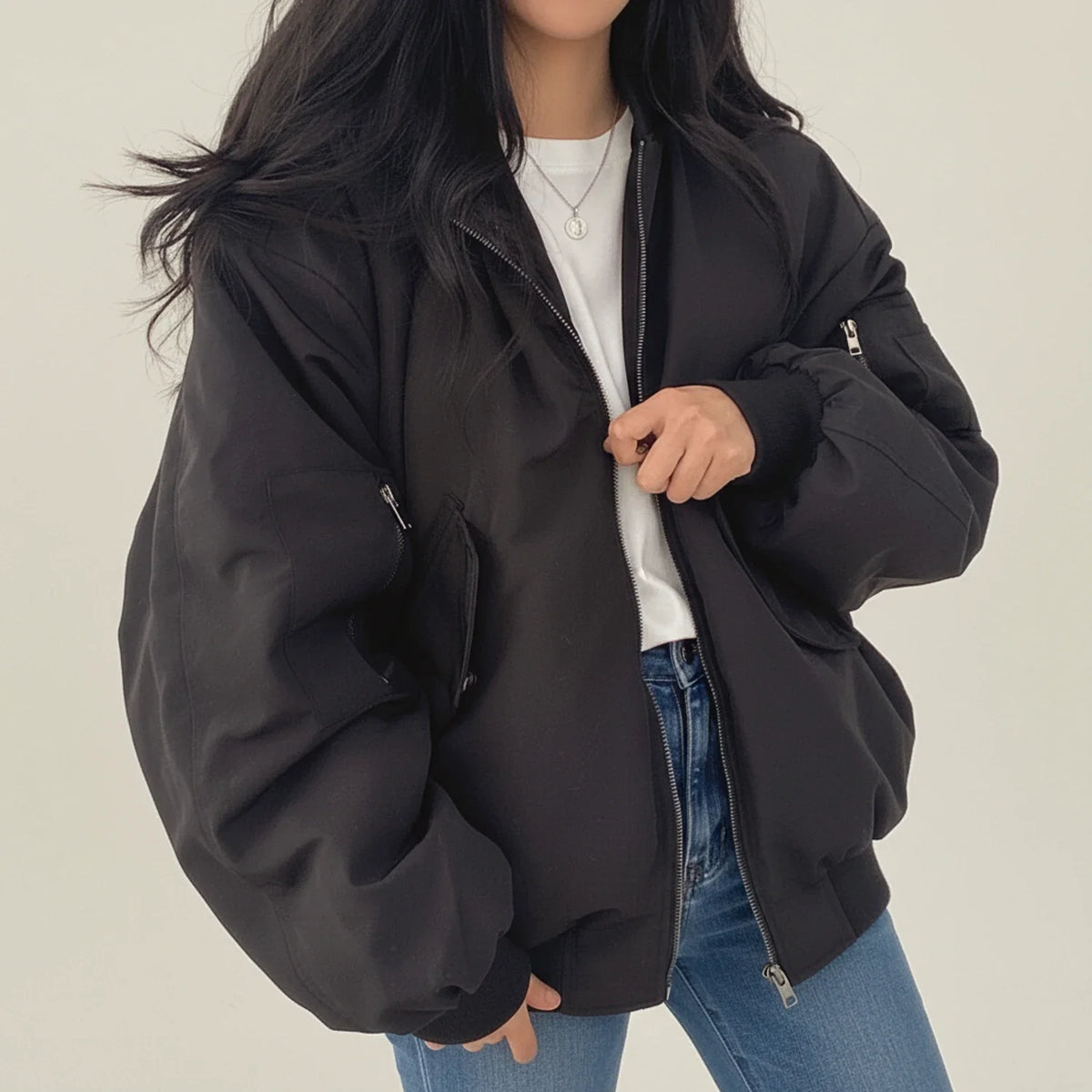 Women's Hooded Bomber Jacket