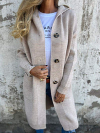 Women's Hooded Longline Cardigan
