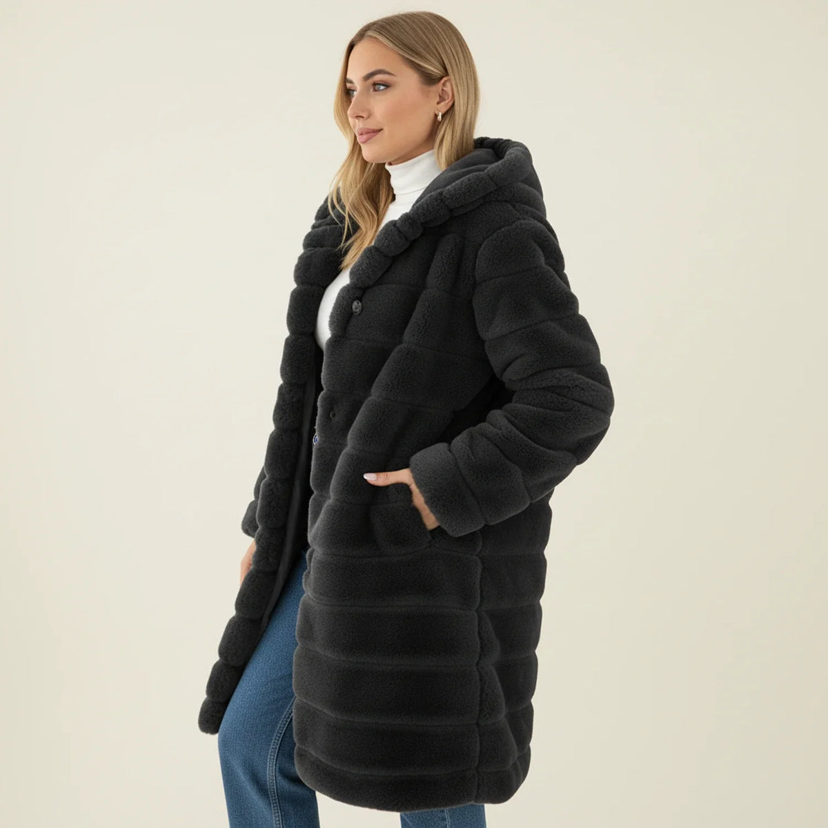 Women's Hooded Longline Winter Coat