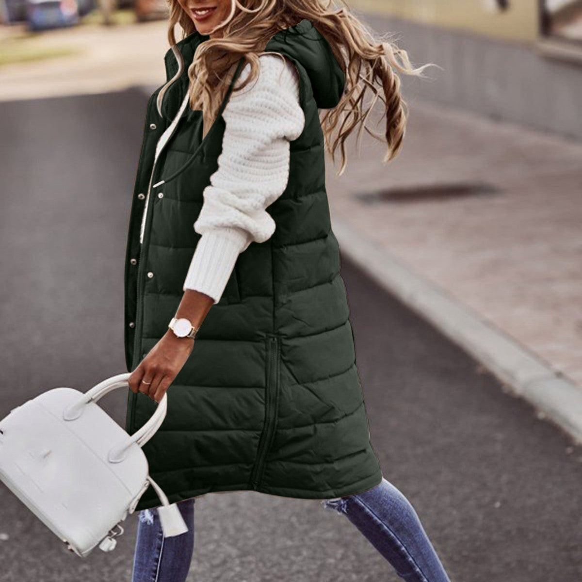 Women's Hooded Padded Vest