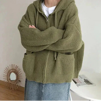 Women's Hooded Zip-Up Cardigan