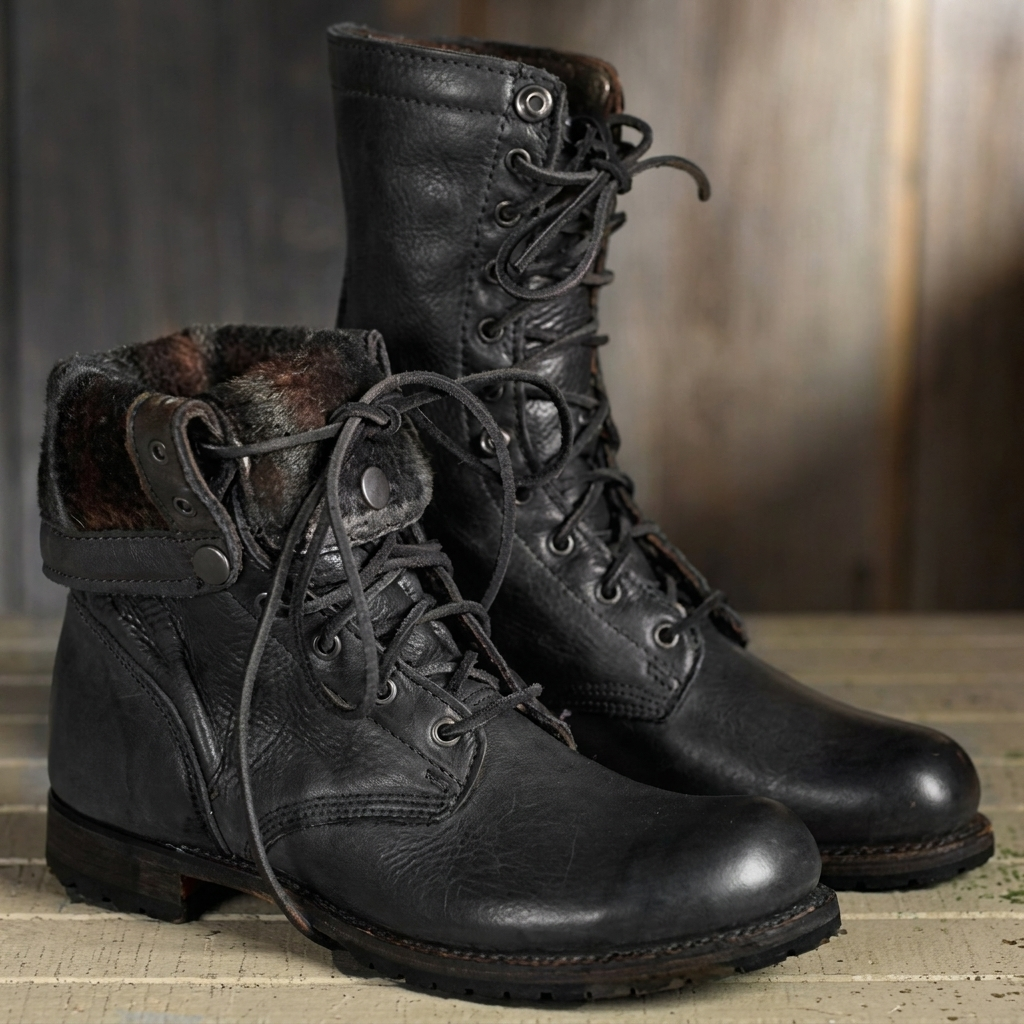 Women's Lace-Up Mid-Calf Boots