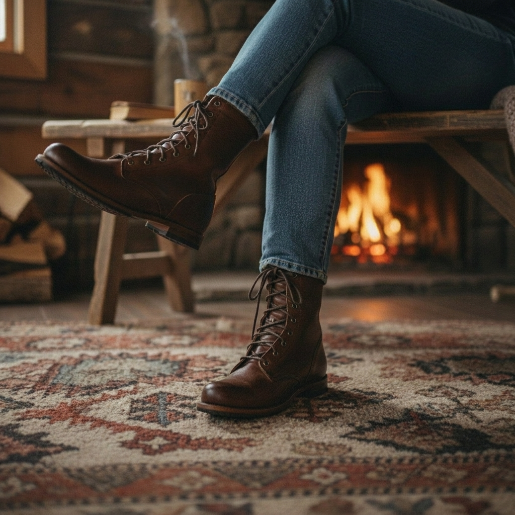 Women's Lace-Up Mid-Calf Boots