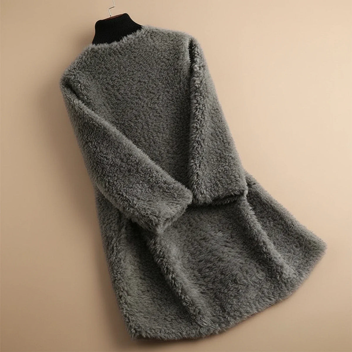Women's Long Collarless Coat