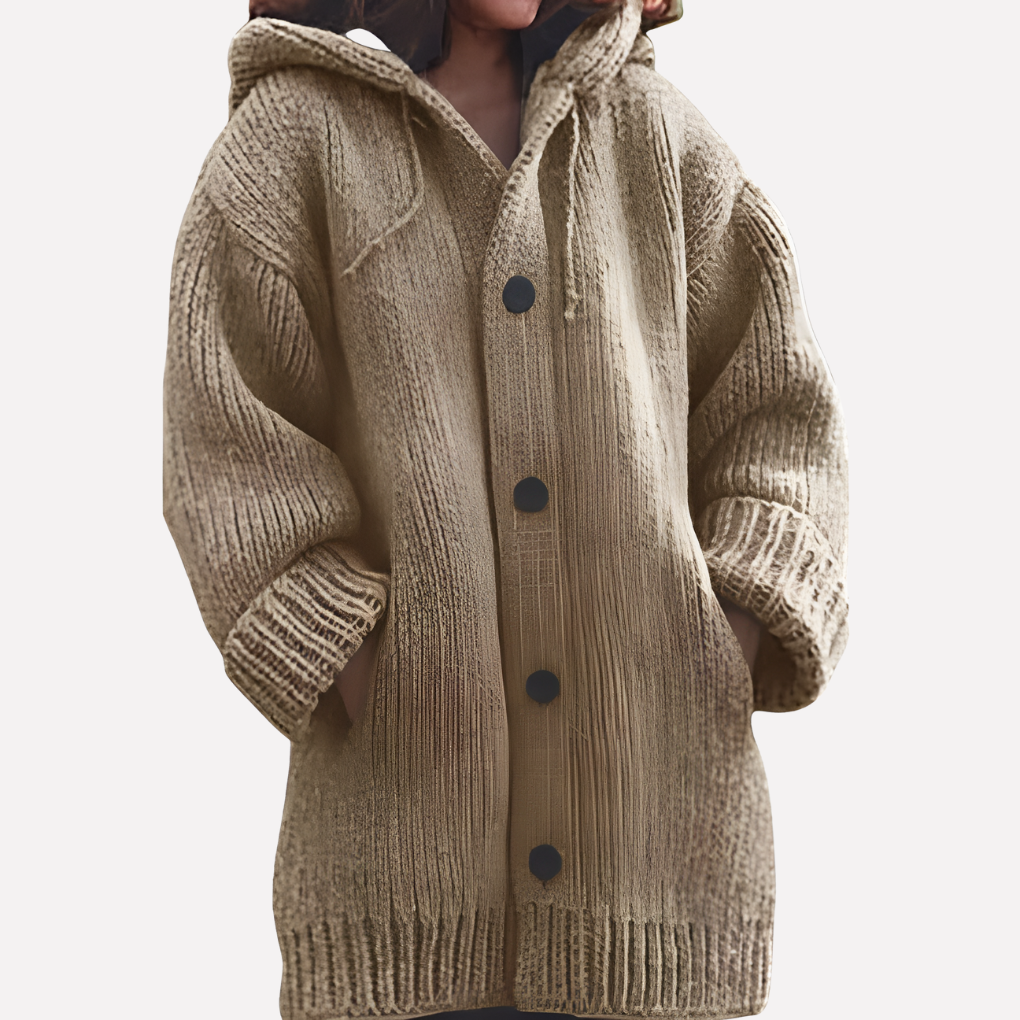 Women's Long Hooded Cardigan