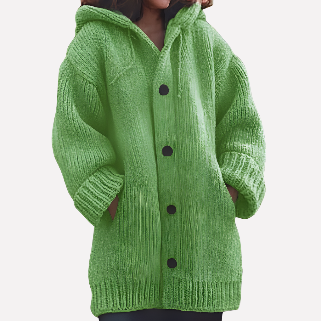 Women's Long Hooded Cardigan