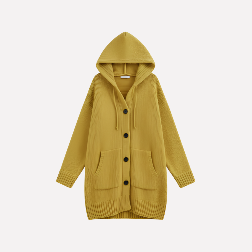 Women's Long Hooded Cardigan