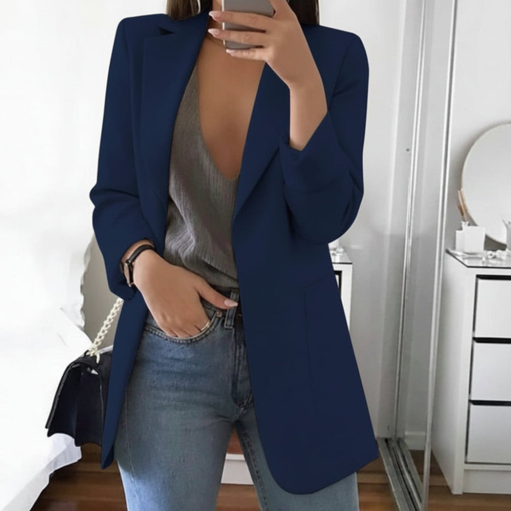 Women's Long-Sleeve Blazer with Notched Lapel