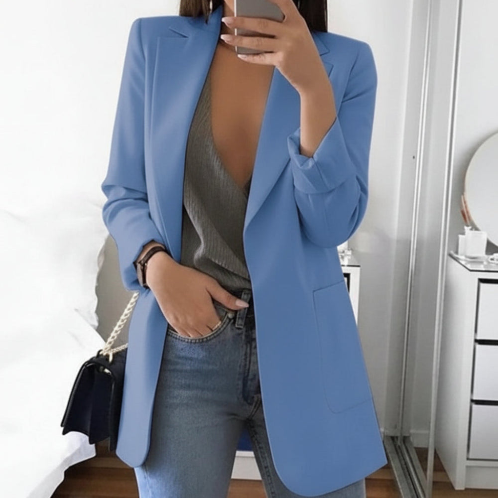 Women's Long-Sleeve Blazer with Notched Lapel