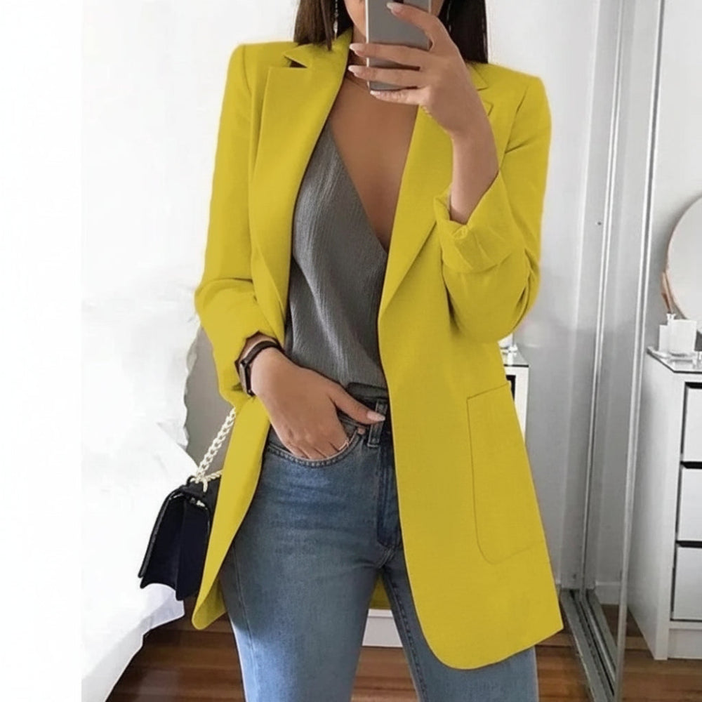 Women's Long-Sleeve Blazer with Notched Lapel