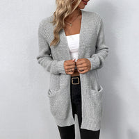 Women's Open-Front Long-Sleeve Cardigan