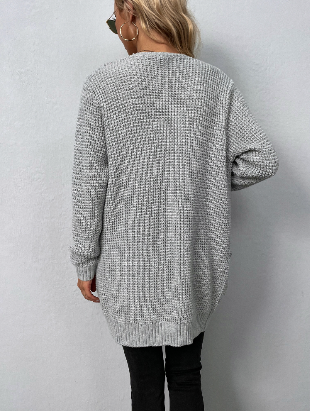 Women's Open-Front Long-Sleeve Cardigan
