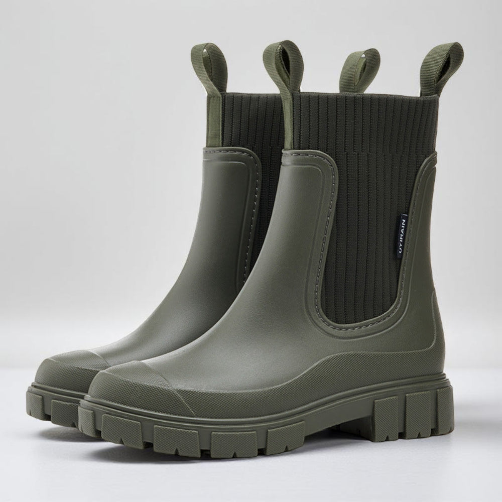 Women's Outdoor Style Chelsea Ankle Boots with Non-Slip Sole