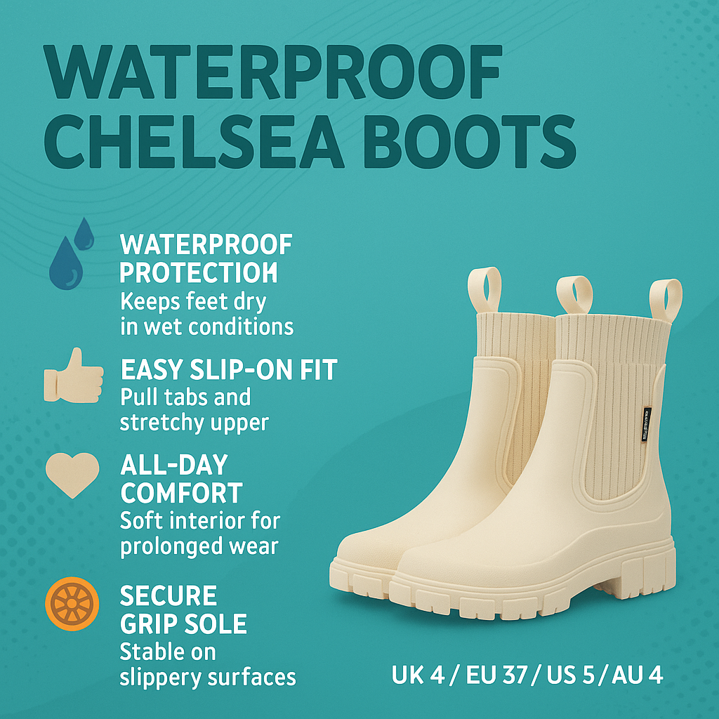 Women's Outdoor Style Chelsea Ankle Boots with Non-Slip Sole
