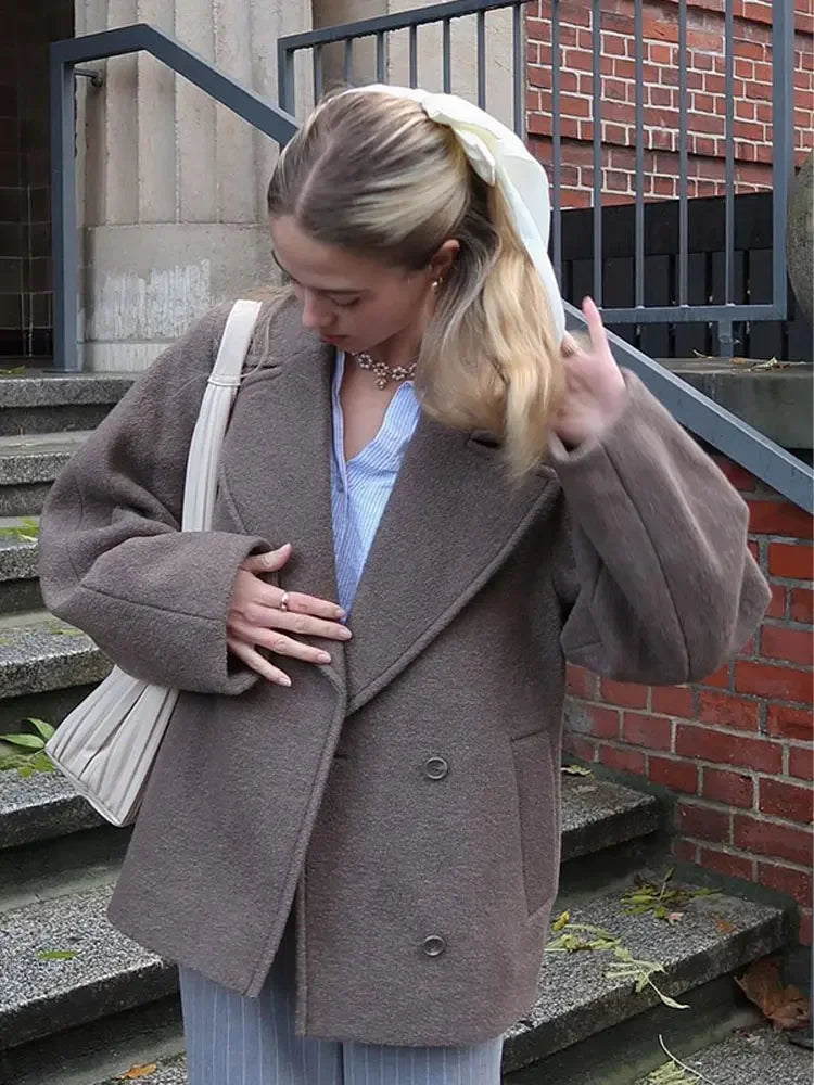 Women's Oversized Double-Breasted Coat