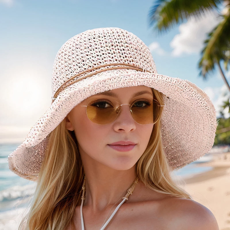 Women's Packable Wide-Brim Fedora Sun Hat – Versatile