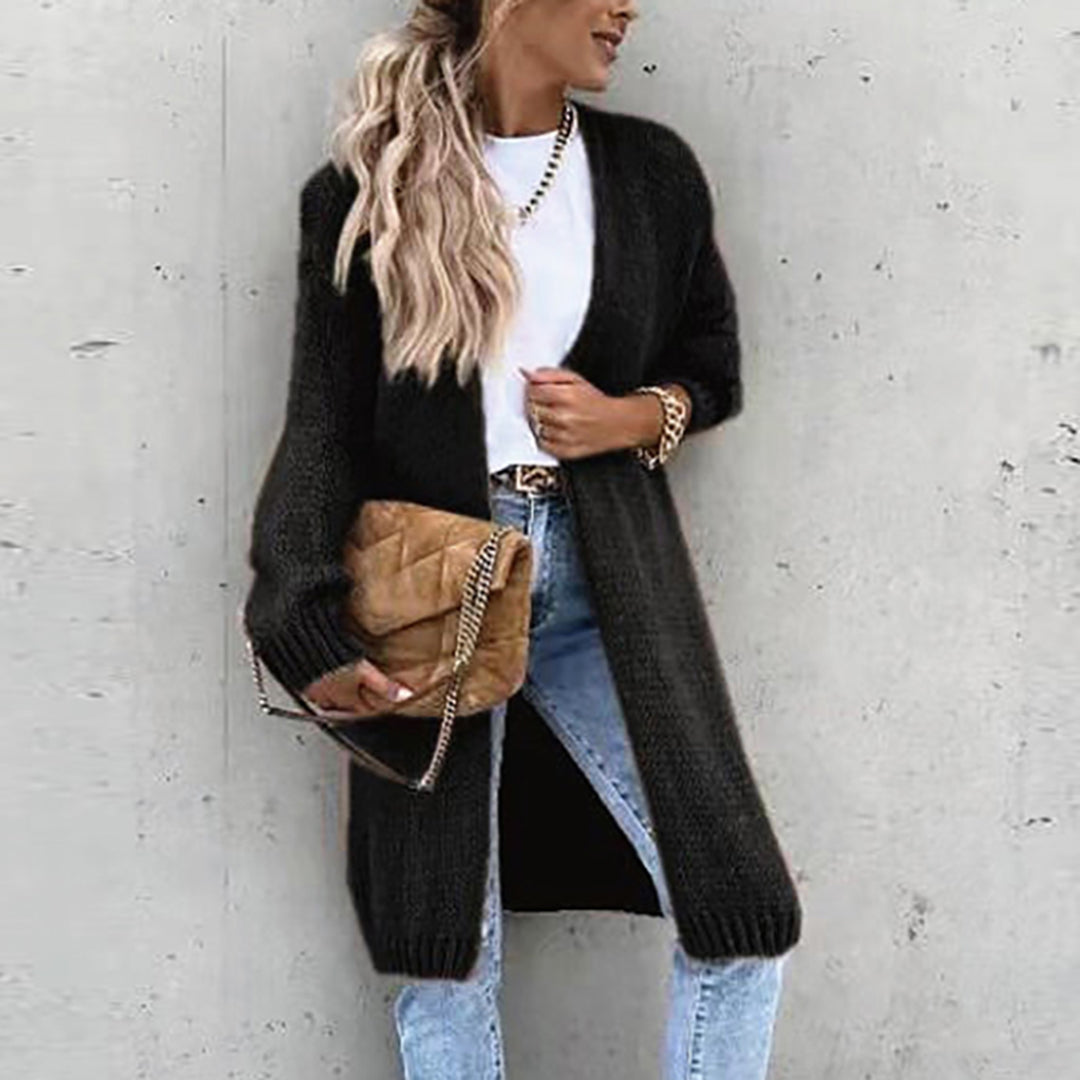 Women's Relaxed Fit Long Open Front Cardigan