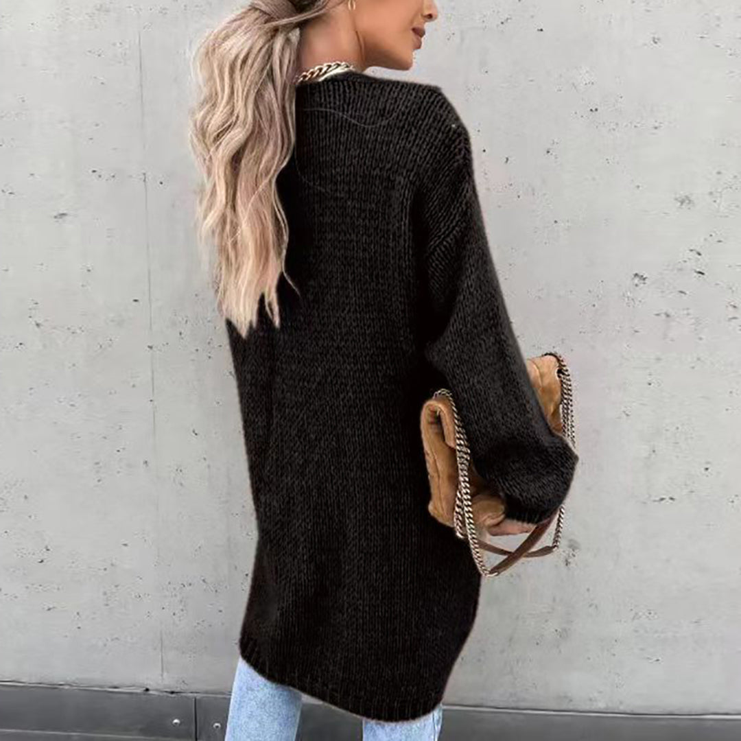 Women's Relaxed Fit Long Open Front Cardigan