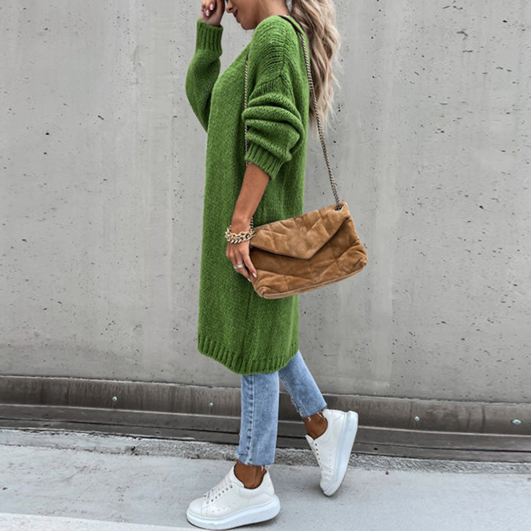 Women's Relaxed Fit Long Open Front Cardigan