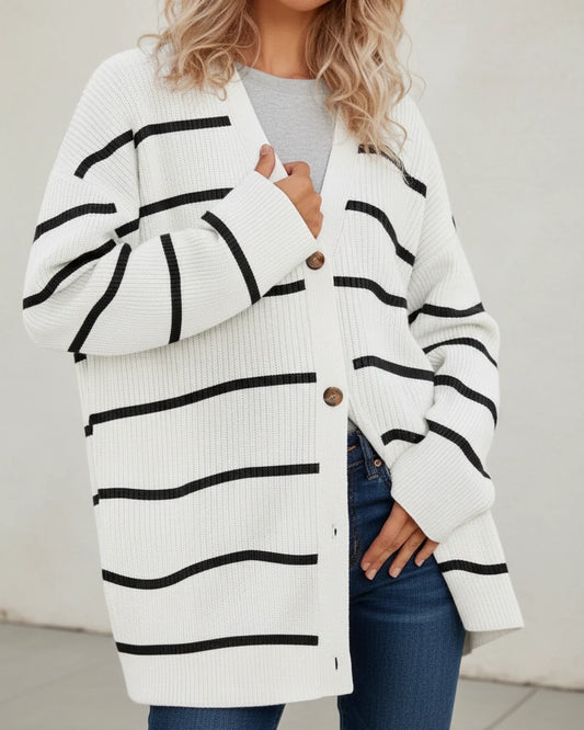 Women's Relaxed-Fit Winter Button-Up Cardigan