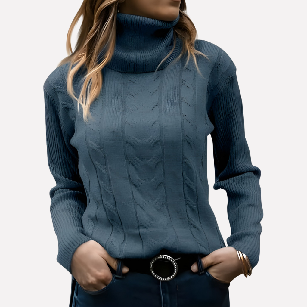 Women's Relaxed Turtleneck Pullover Sweater