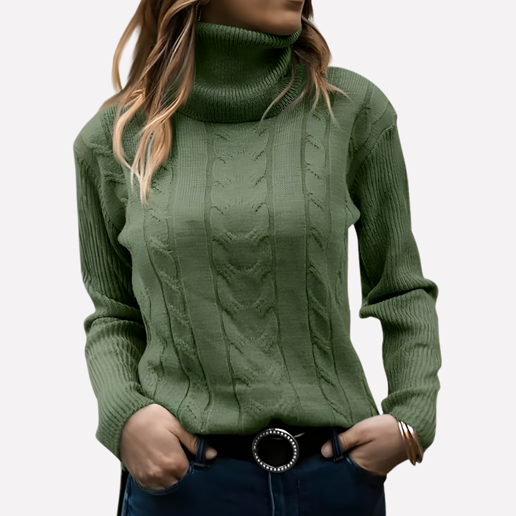 Women's Relaxed Turtleneck Pullover Sweater
