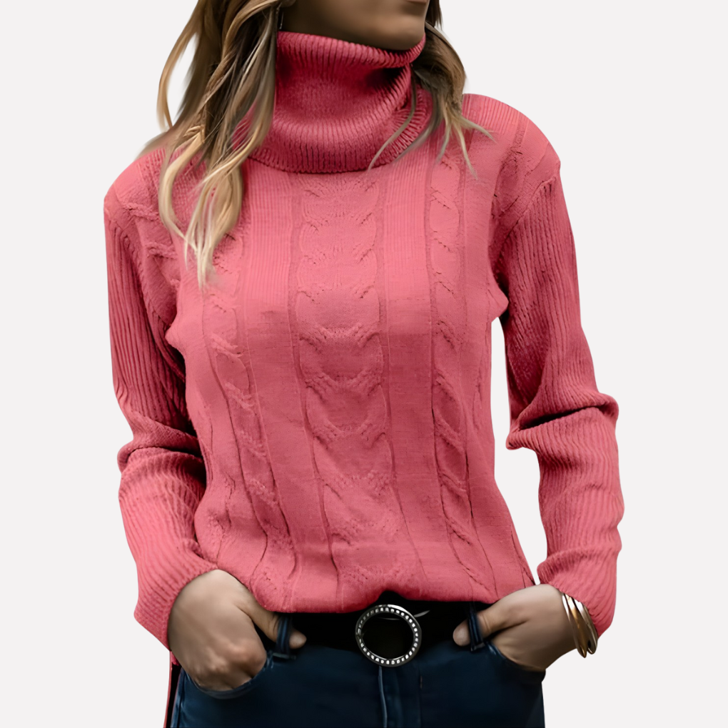 Women's Relaxed Turtleneck Pullover Sweater