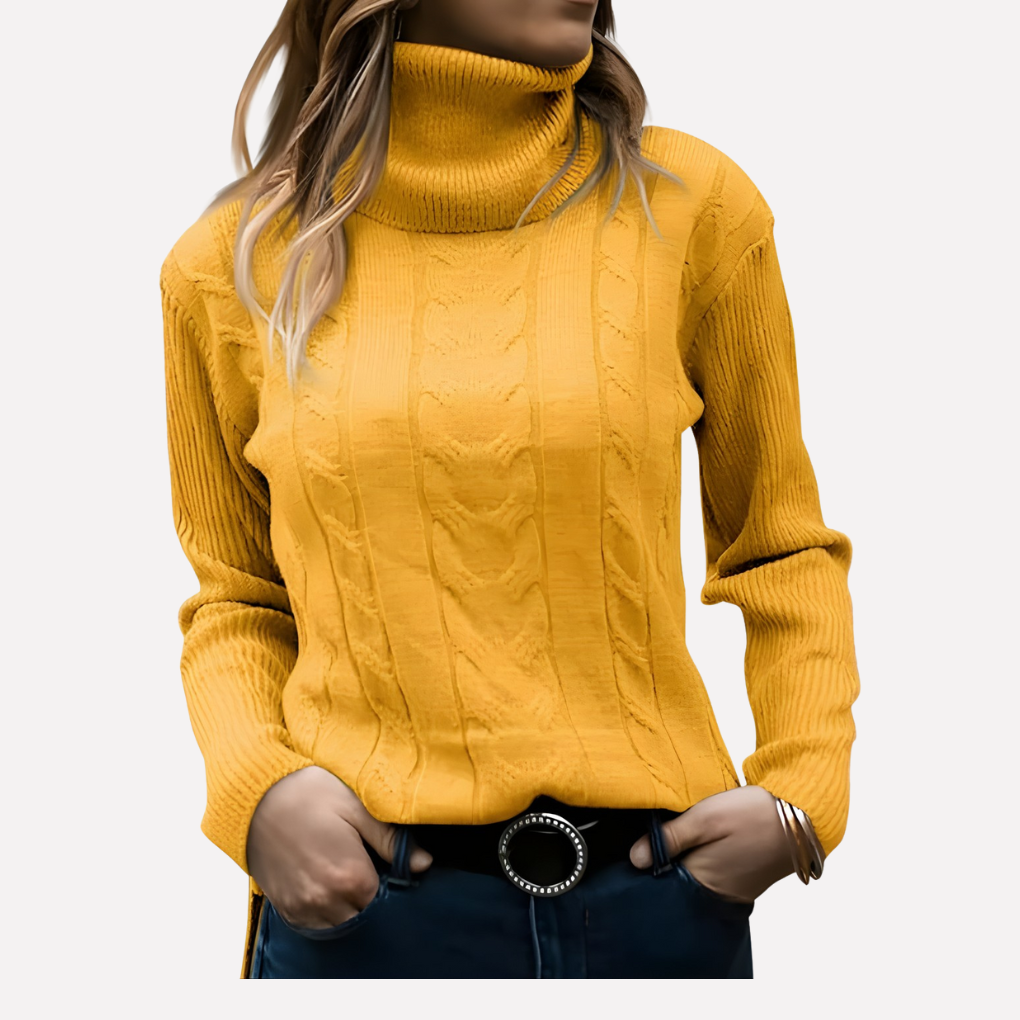 Women's Relaxed Turtleneck Pullover Sweater
