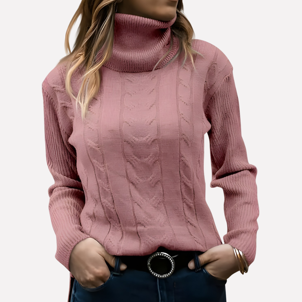 Women's Relaxed Turtleneck Pullover Sweater